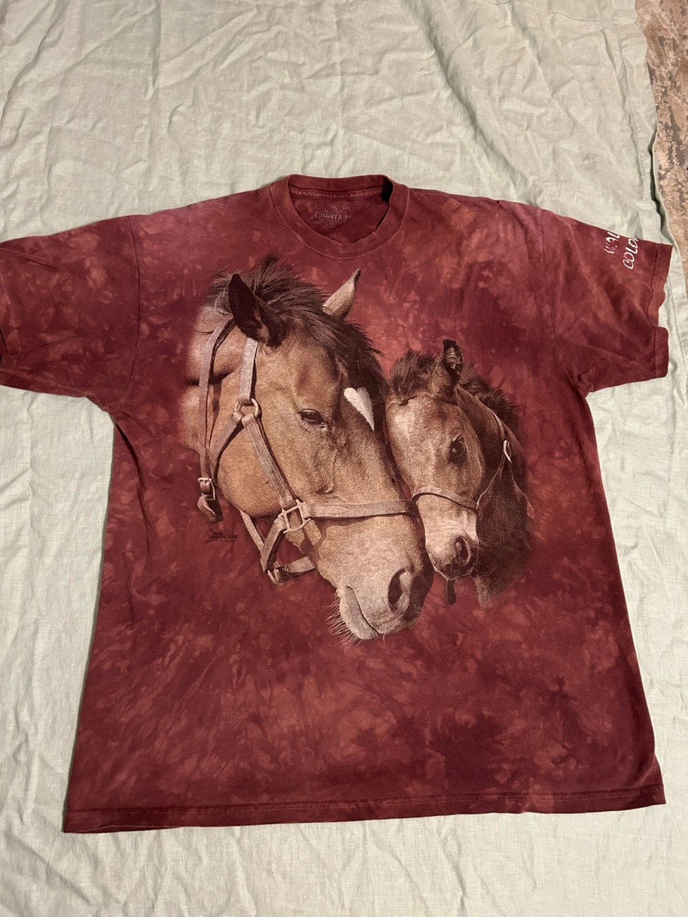 Vintage tie dye horse love t shirt 2x